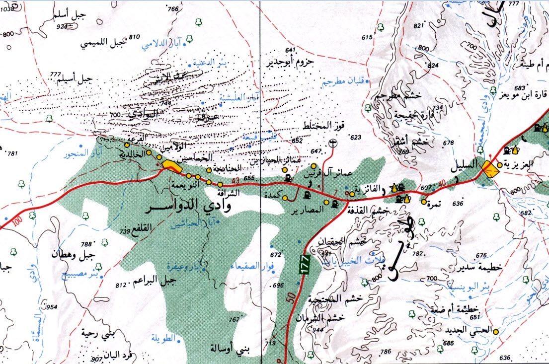 خريطة وادي الدواسر , تعرف على وادي الدواسر بخريطة تفصيلية